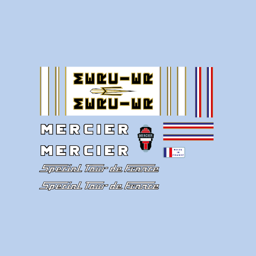 MERC203 STICKERS DECALS MERCIER vélo bike bicycle MERC203 STICKERS DECALS MERCIER vélo bike bicycle
