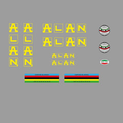 Alan Bicycle Stickers - Yellow