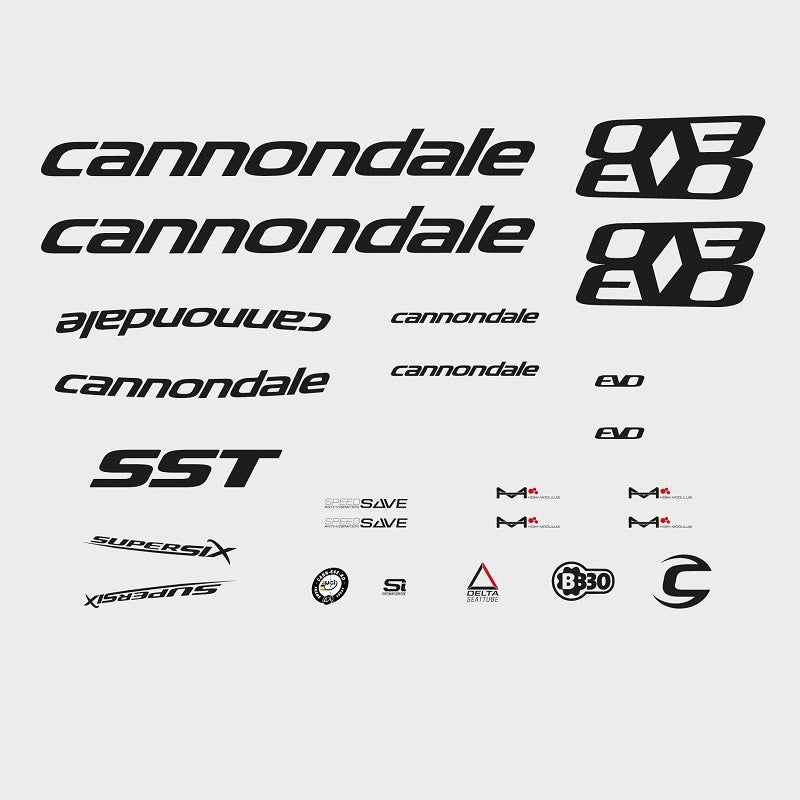 Autocollant Vinyle Cannondale Ancien Logo - Blanc, Pour Tube De Tête, Neuf