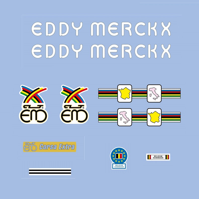 Adesivi Decorativi Eddy Merckx Per Bici, Set Decalcomanie Nuove