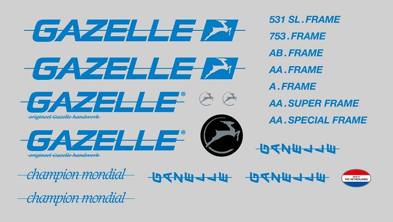 gazelle fahrrad logo Gazelle Set 0314 – Bicycle Decals