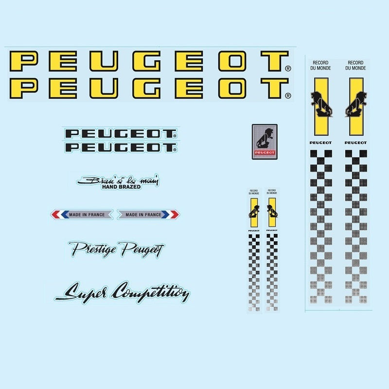 peugeot rennrad decals Peugeot Set 0004 – Bicycle Decals