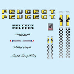 Peugeot PX10 PY10 Bicycle Decals - Yellow