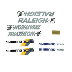 Raleigh Triathlon Bicycle Decals Stickers