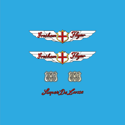 Gresham Flyer Bicycle / Tricycle Decals / Transfers / Stickers