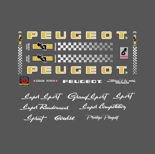 Peugeot Set 0361 – Bicycle Decals