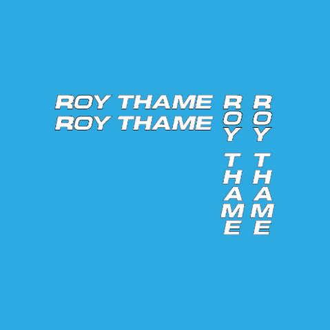 Roy Thame Bicycle Transfers / Decals / Stickers