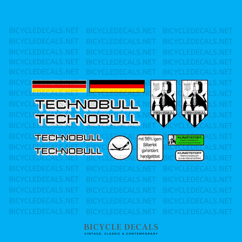 Technobull Bicycle Decals / Stickers