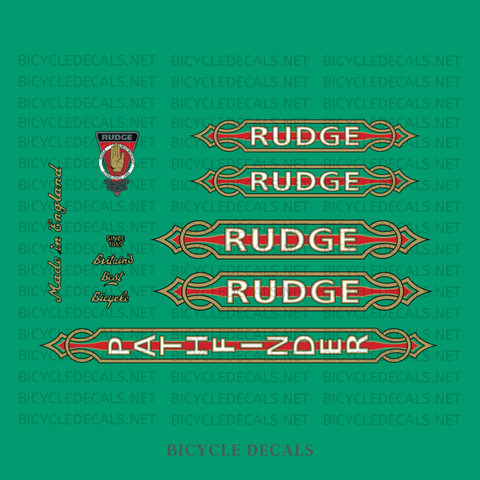 Rudge Bicycle Transfers / Decals / Stickers
