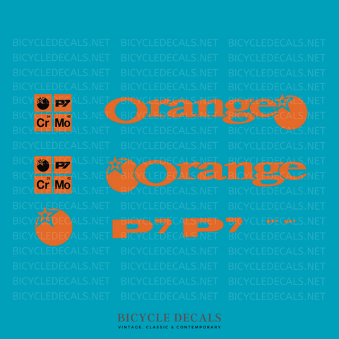 Orange Bicycle Stickers / Decals