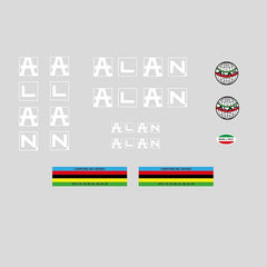 Alan Bicycle Decals / Stickers - White