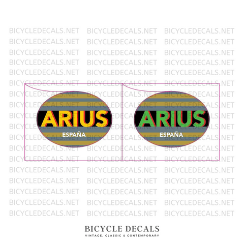 Arius Bicycle Rim Decals / Stickers