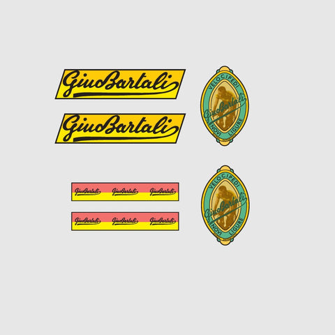 Gino Bartali Bicycle Decals / Stickers