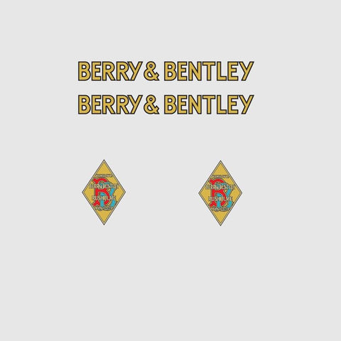 Berry & Bentley Bicycle Transfers / Decals