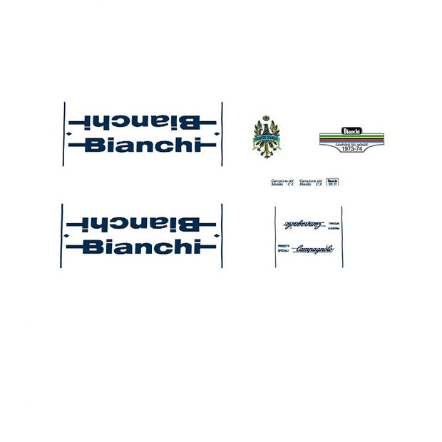 Bianchi Campione del Mondo Bicycle Decals - Blue