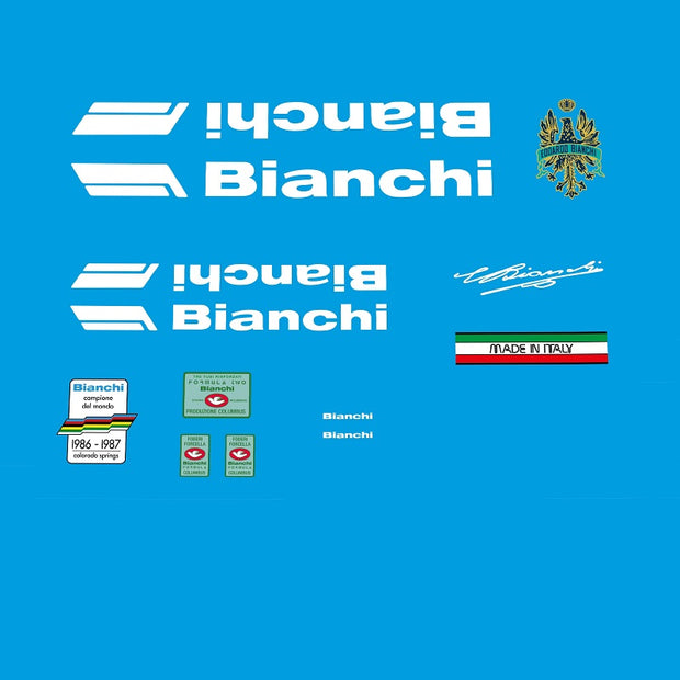 BIANCHI SUPER LEGGERA, Blue, Decal Set Sticker Complete Bicycle FREE - Foto 1