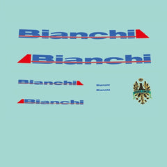 Late 1980s Bianchi Bicycle Decals - Blue