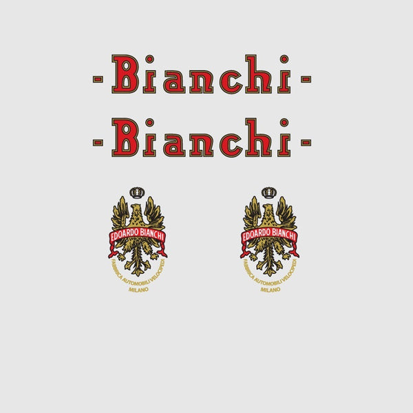early style Bianchi Bicycle Decals