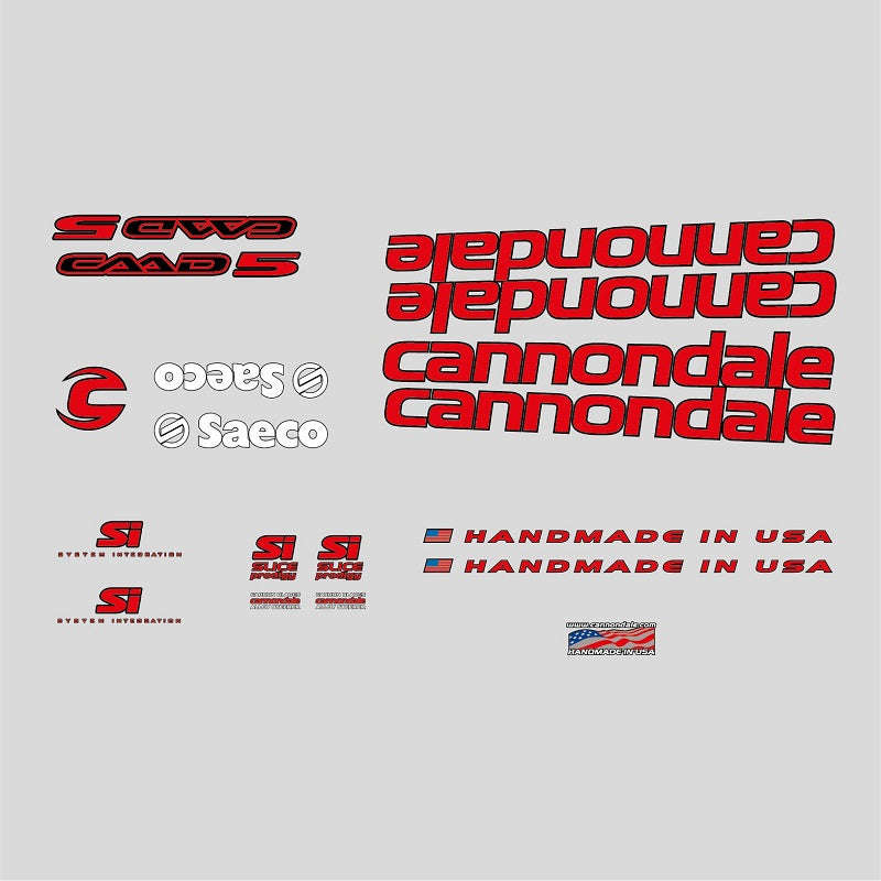 Cannondale Saeco CAAD5 Bicycle Decals / Stickers -010
