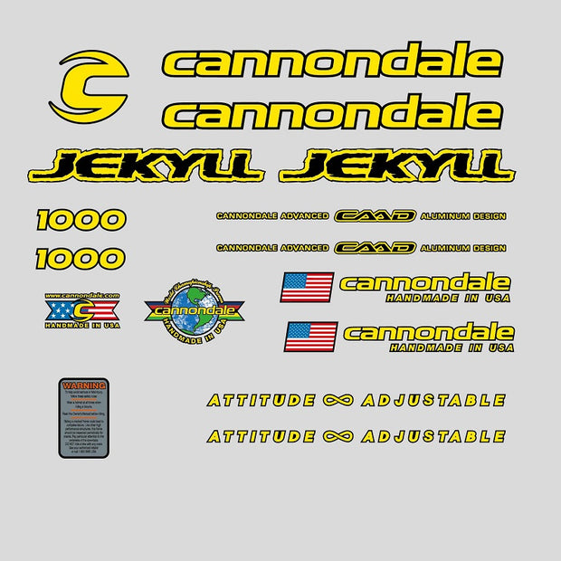 Cannondale MTB Decals with Jekyll