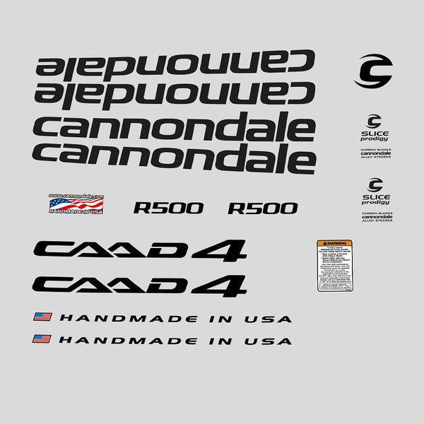 Cannondale R500 CAAD4 Bicycle Decals
