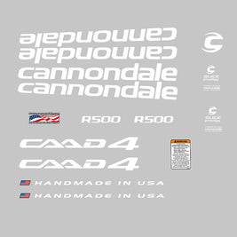 Cannondale R500 CAAD4 Bicycle Decals