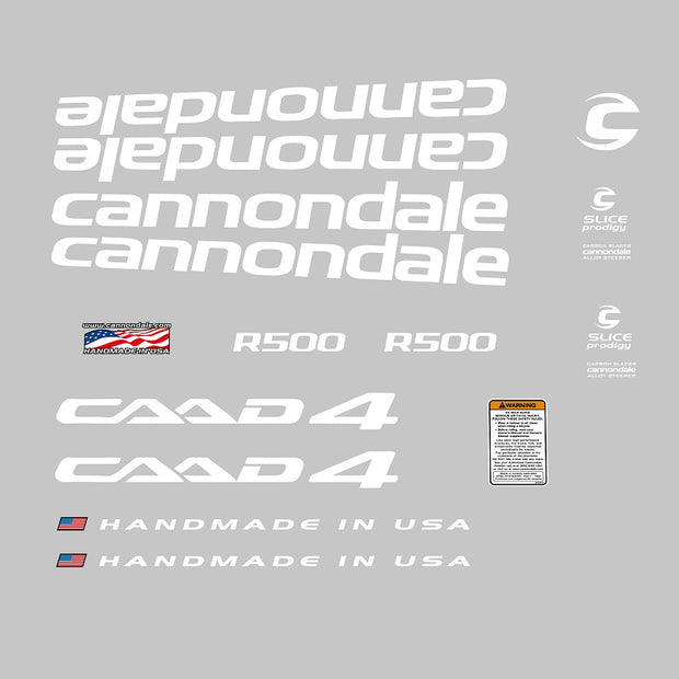 Cannondale R500 CAAD4 Bicycle Decals