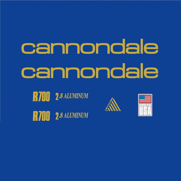 Cannondale R700Bicycle Decals - Gold