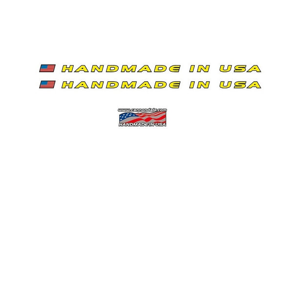 Cannondale Handmade in USA Decal - Yellow