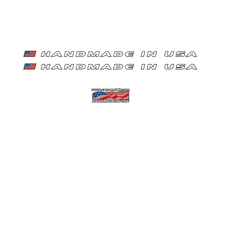 Cannondale Handmade in USA Bocycle Decal -White