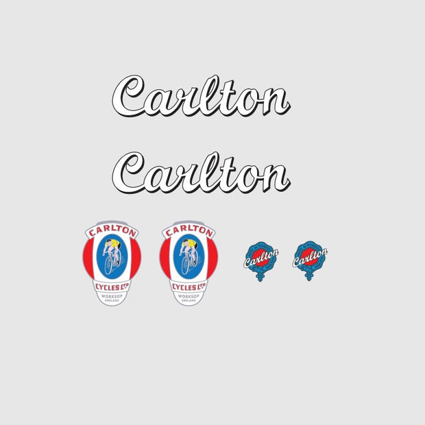 Carlton Bocycle Decals - White