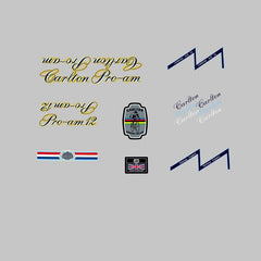 Carlton Pro Am 12 Bicycle Decals