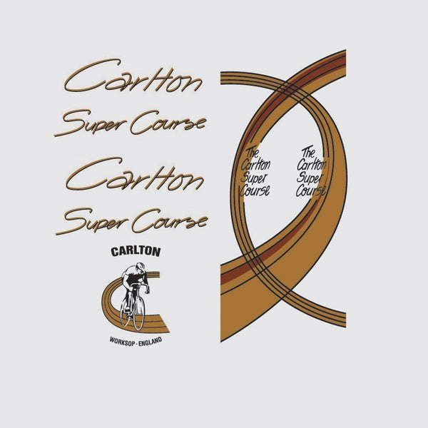 Carlton Super Course Bicycle Decals