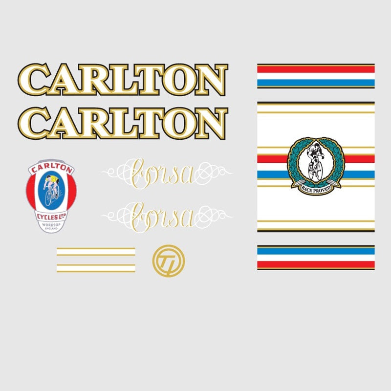 Carlton Corsa Bicycle Decals