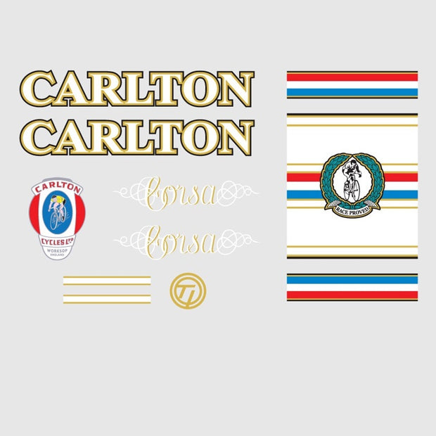 Carlton Corsa Bicycle Decals