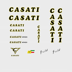 Casati Bicycle Decals - Back/Yellow
