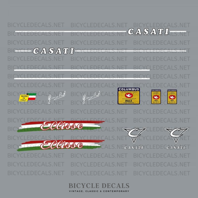Casati Bicycle Decals - White