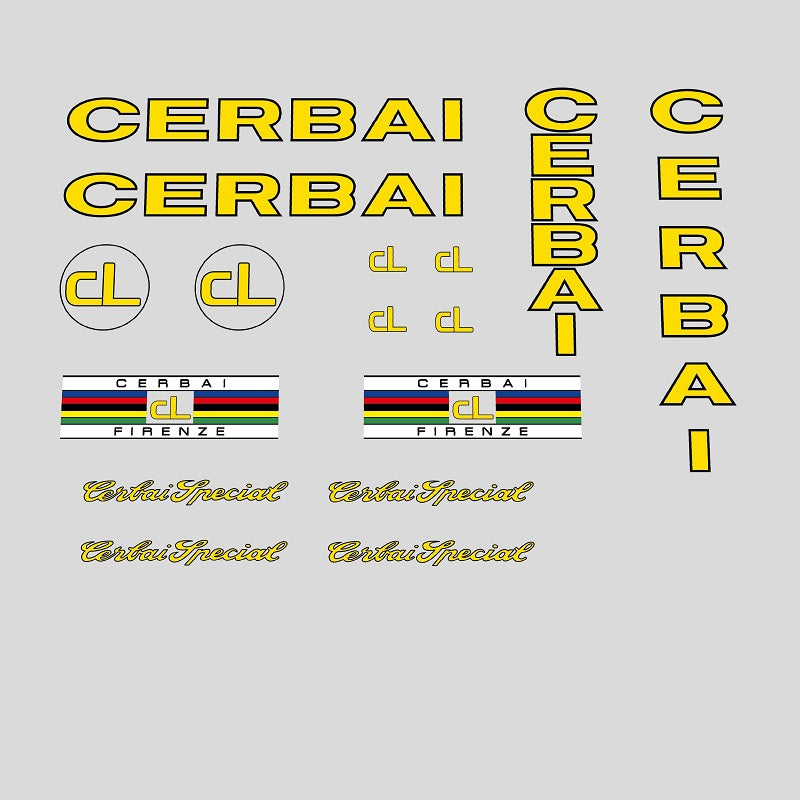 Cerbai Set 100-Bicycle Decals