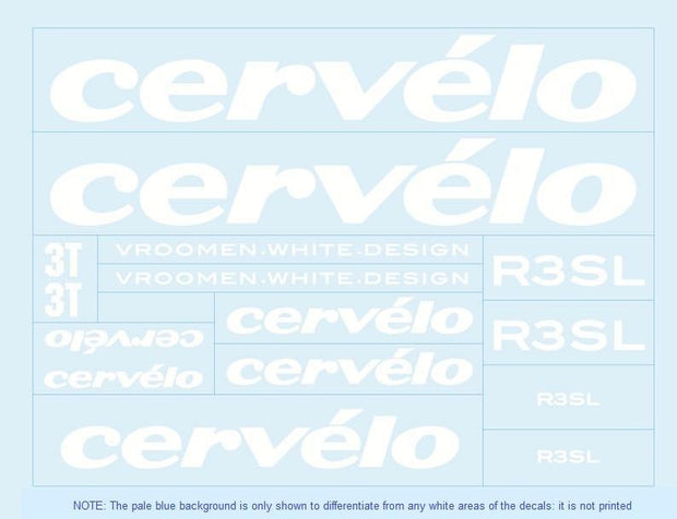Cervelo SET 8-Bicycle Decals