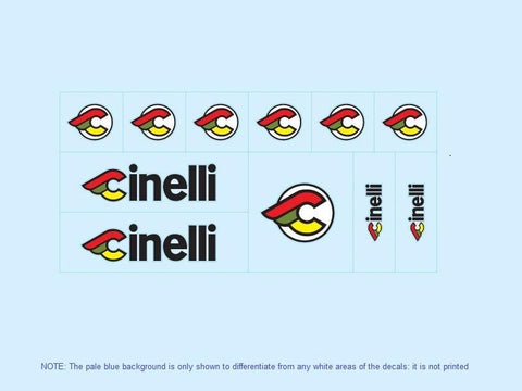 Cinelli Bicycle Decals / Stickers