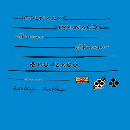 Colnago Arabesque Decals - Black w White Outline