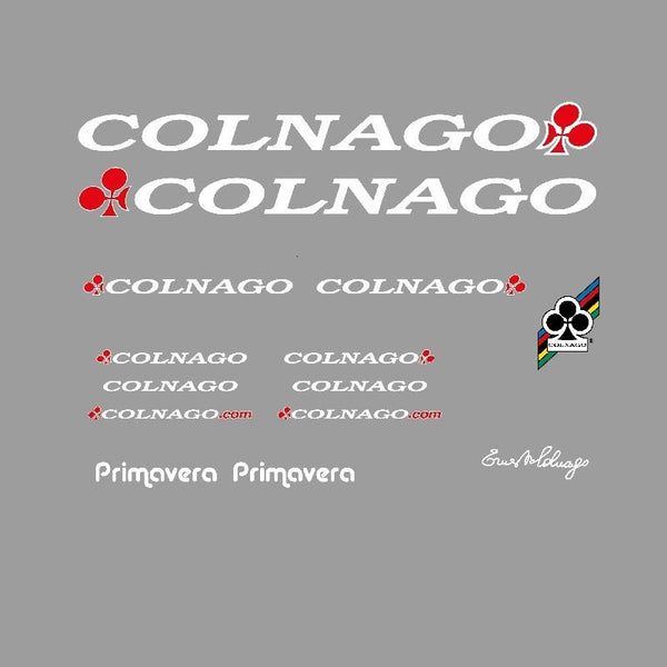 Colnago Primavera Bicycle Decals - White