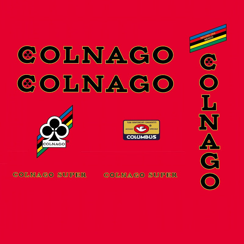 Colnago Super Bicycle Decals Stickers