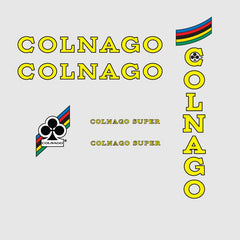 Colnago Super Decals Stickers Yellow with Black outline