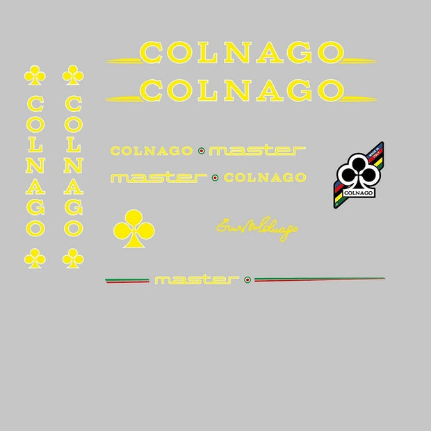 Colnago Master Decals Yellow with White Outline