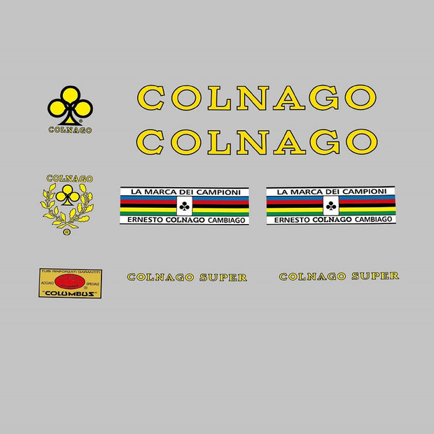 Colnago Set 730 1973 Super Bicycle Decals