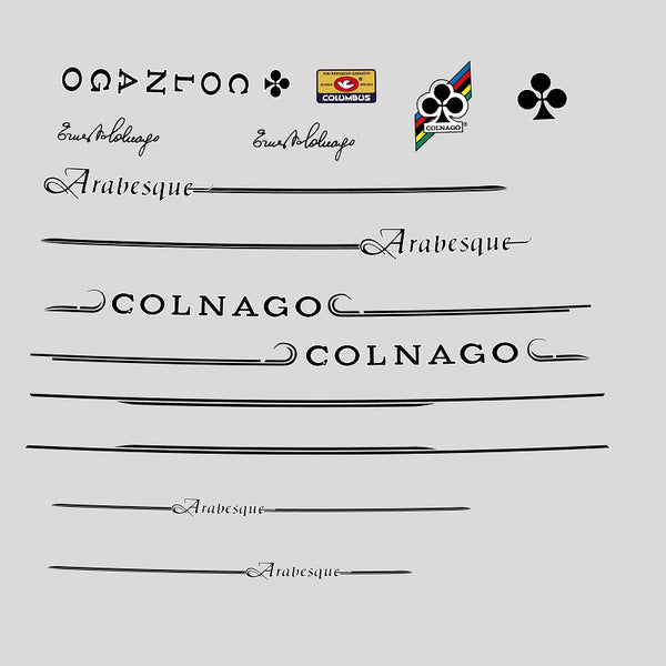 Colnago Arabesque Bicycle Decals