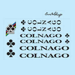 Colnago Bicycle Decals - Black - Later Style