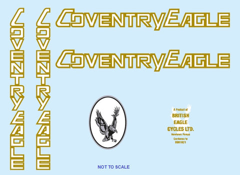 Coventry Eagle Bicycle Transfers / Decals