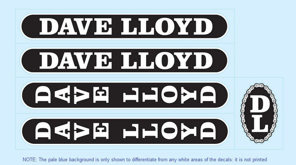 Dave Lloyd SET 1-Bicycle Decals